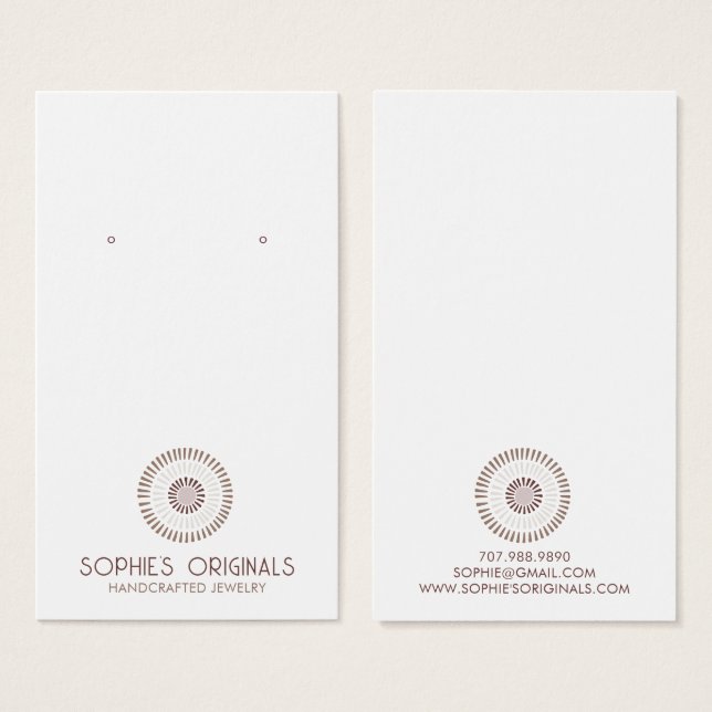 Cartes De Visite Lavande Plutôt Gris Peint Cercle Oarder (Devant & derrière)