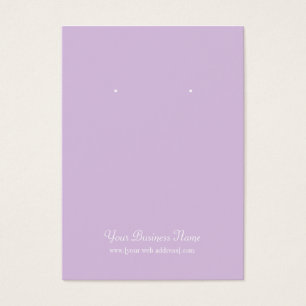 Cartes De Visite Lavender Plain Simple Custom Earring Card