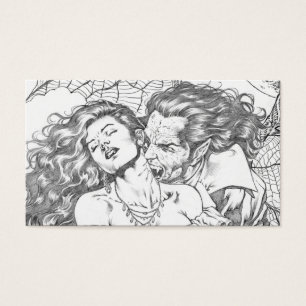 Cartes De Visite Le baiser du vampire par Al Rio - art de vampire
