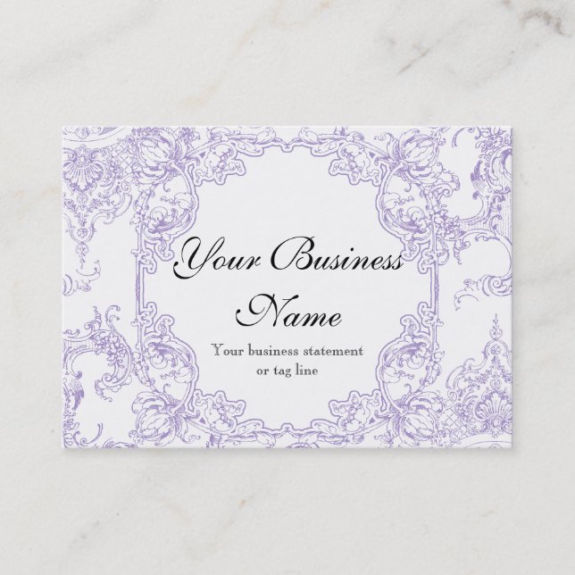 Cartes de visite - le baroque floral de remous de (Devant)