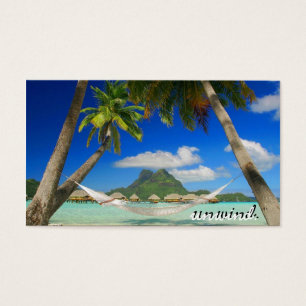 Cartes De Visite le bora de plage déroulent