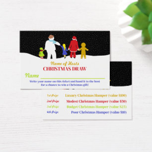 Cartes De Visite Le Gang de Noël, Billets Raffle de Noël