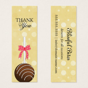 Cartes De Visite Le gâteau saute des étiquettes de Merci
