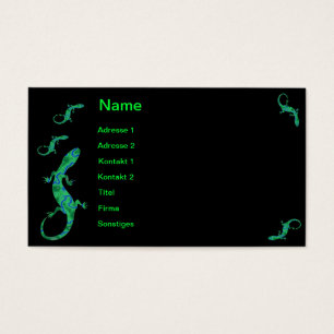 Cartes De Visite Le Green Gecko Art Déco