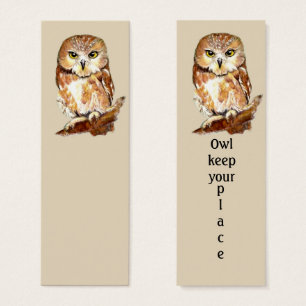 Cartes De Visite Le HIBOU gardent votre signet d'oiseau d'amusement