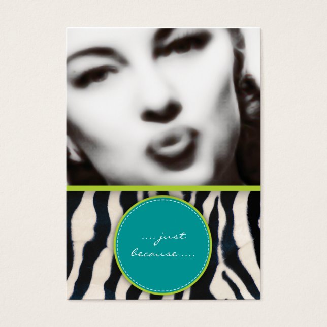 Cartes De Visite Le Kitsch Bitsch : Juste Parce Que ... Je T'Aime. (Devant)