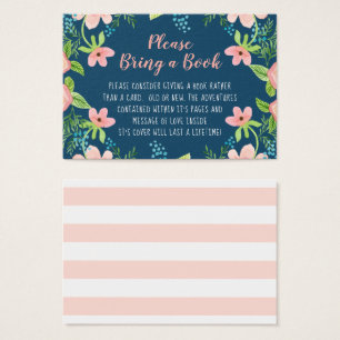 Cartes De Visite Le livre floral moderne de baby shower de Boho