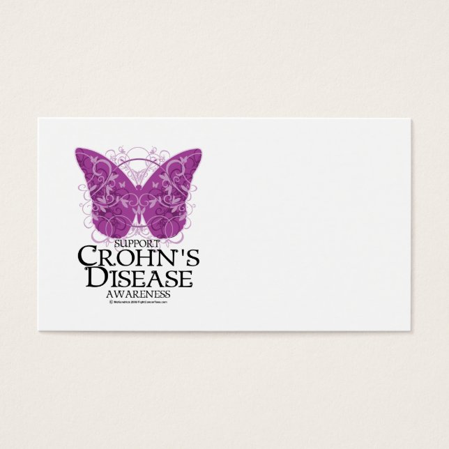 Cartes De Visite Le papillon de la maladie de Crohn (Devant)