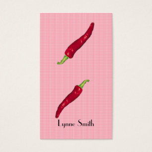 Cartes De Visite Le petit signet chaud de poivron rouge, ajoutent