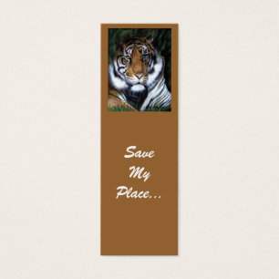 Cartes De Visite Le signet de tigre, sauvent mon endroit