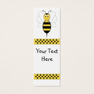Cartes De Visite Le sourire gaffent le signet d'abeille