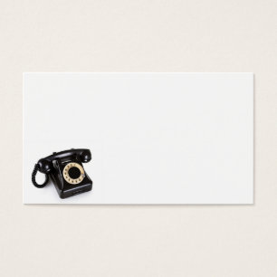 Cartes De Visite Le vieux téléphone vintage noir avec rotatoire