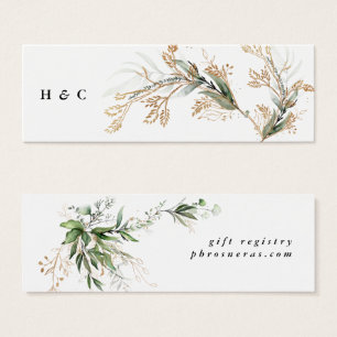 Cartes De Visite Leafy Branch Eucalyptus Elegant Greenery Sage