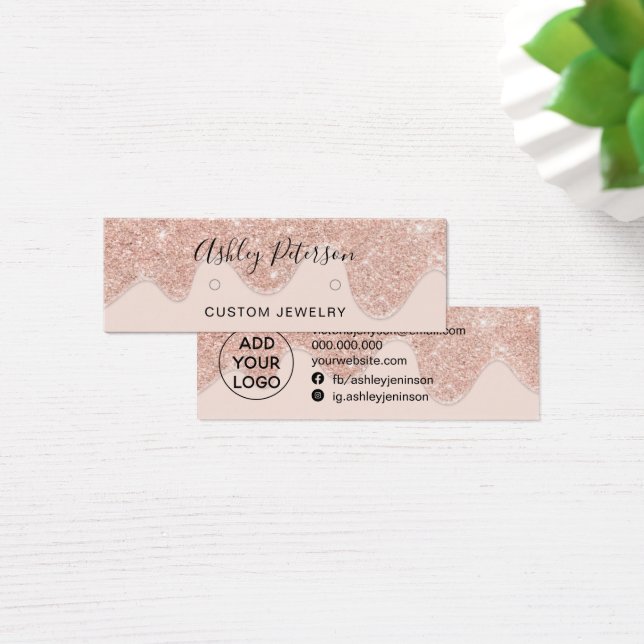 Cartes De Visite Lecteurs parties scintillant or rose étalons boucl (Bureau)