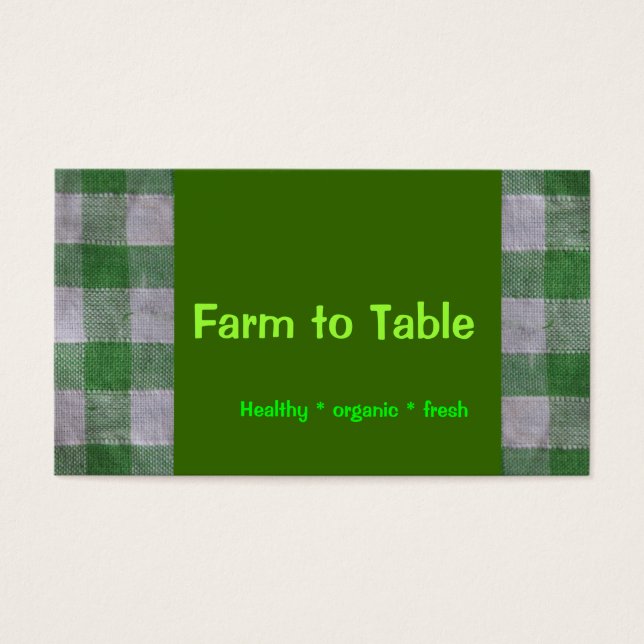 Cartes De Visite Légumes frais (Devant)