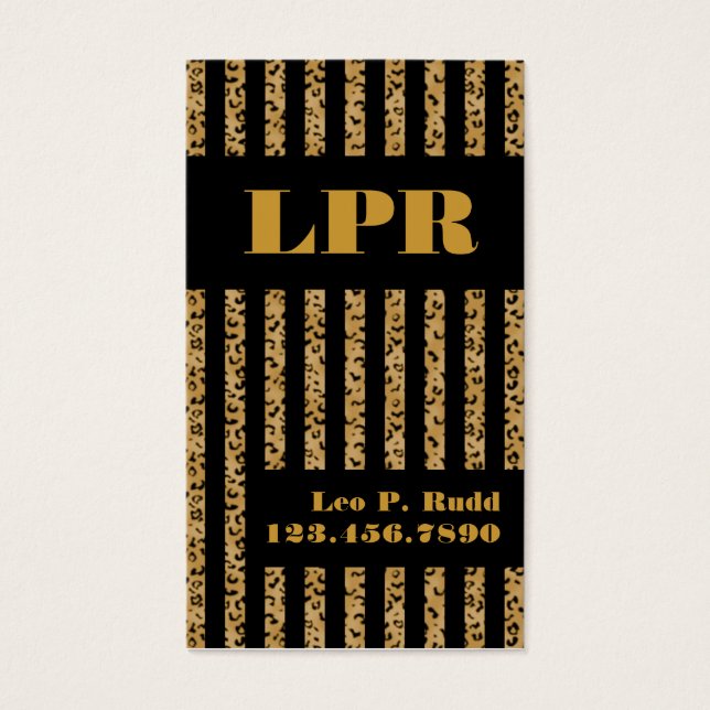 Cartes De Visite Léopard et noir (Devant)