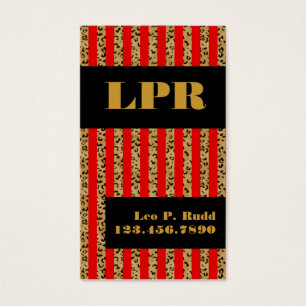 Cartes De Visite Léopard et rouge