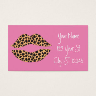 Cartes De Visite Leopard Spots Lipstick Kiss Thunder_Cove