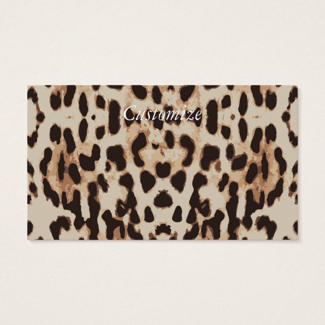 Cartes De Visite Leopard Spots Motif Thunder_Cove (Dos)