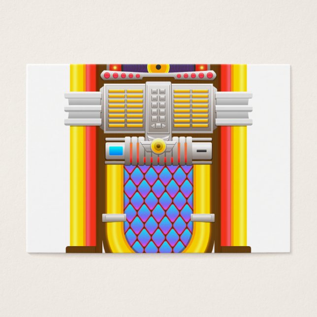 Cartes De Visite les années 50 juke-box à l'ancienne (Devant)