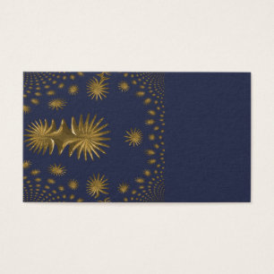 Cartes De Visite Les étoiles d'or fractales