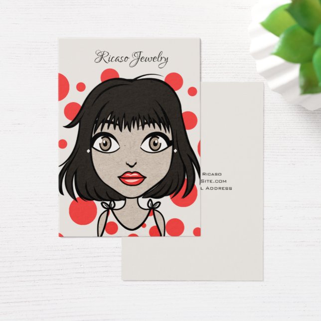 Cartes De Visite Les Filles Visent L'Artisanat Arrière - plan Appre (Bureau)