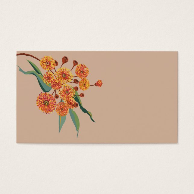 Cartes De Visite Les fleurs de gommiers australiens (Devant)