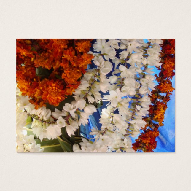Cartes De Visite Les fleurs de l'Inde (Devant)