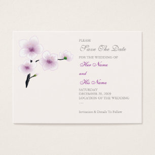 Cartes De Visite Les fleurs pourpres font gagner la date MiniCard