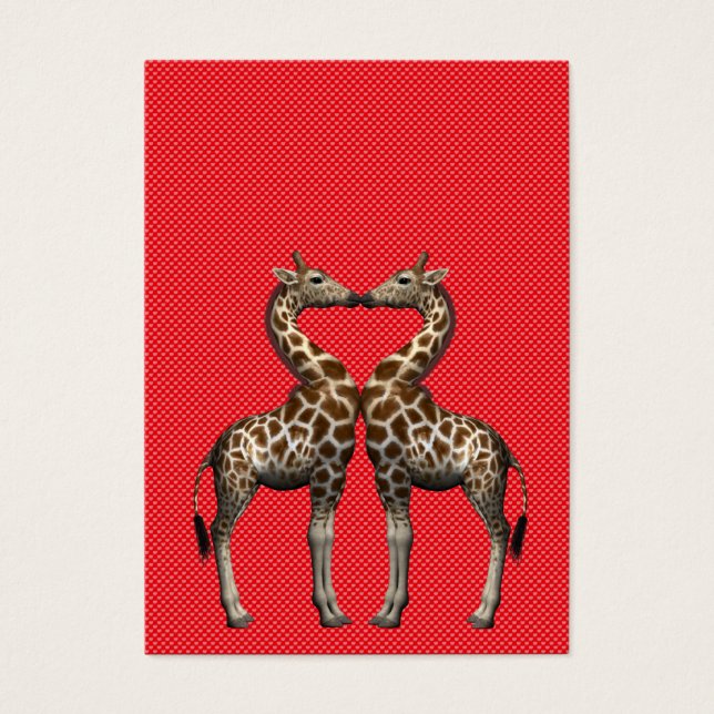 Cartes De Visite Les girafes amoureuses (Devant)