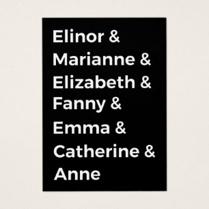 Cartes De Visite Les Héroïnes de Jane Austen Ier