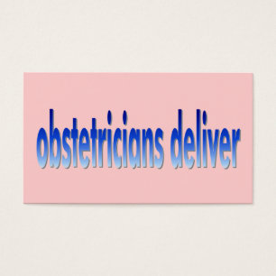 Cartes De Visite Les obstétriciens fournissent le calembour