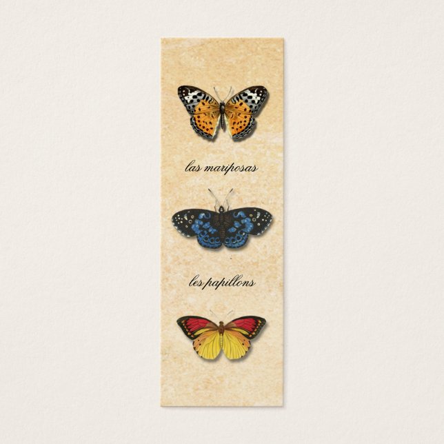 Cartes De Visite Les Papillons Signet (Devant)