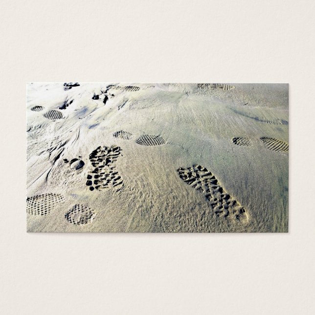 Cartes De Visite Les pas dans le sable (Devant)