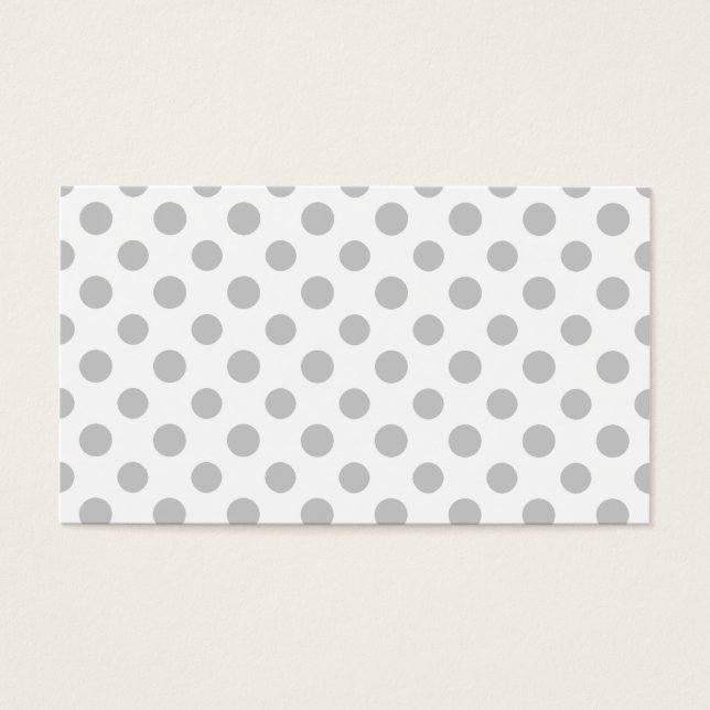 Cartes De Visite Les Patterns de Gray White Polka (Devant)