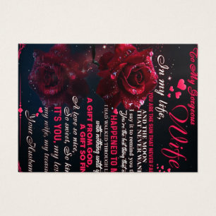 Cartes De Visite Lettre À Mon Cadeau Femme, Couple Love Cadeau Mari