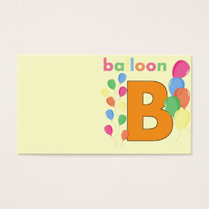 CARTES DE VISITE LETTRE BALLON B
