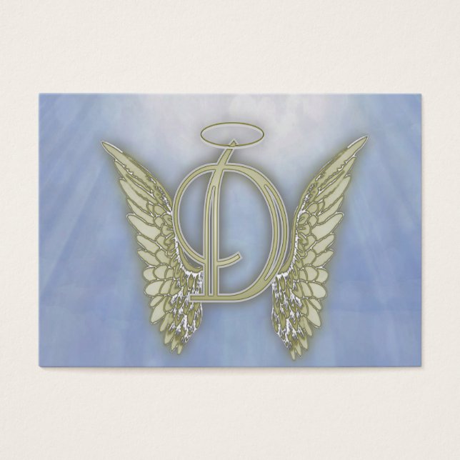 Cartes De Visite Lettre D Angel Monogramme (Devant)