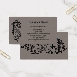 Cartes De Visite Lettre F décorative en monogramme victorien vintag