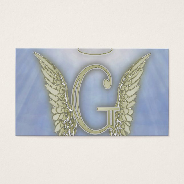 Cartes De Visite Lettre G Angel Monogramme (Devant)