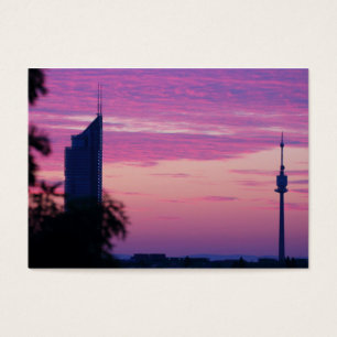 Cartes De Visite Lever De Soleil Rose Violet À Vienne Autriche