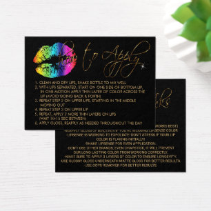 Cartes De Visite Lèvres arc-en-ciel - Comment appliquer
