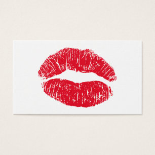 Cartes De Visite Lèvres de baiser de rouge