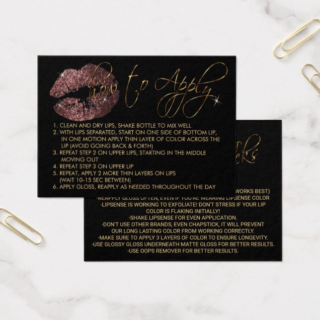 Cartes De Visite Lèvres de Parties scintillant Rose foncé - Comment (Bureau)