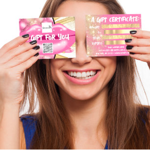 Cartes De Visite Lèvres Maquillage de Glam Artist Studio Logo QR 10