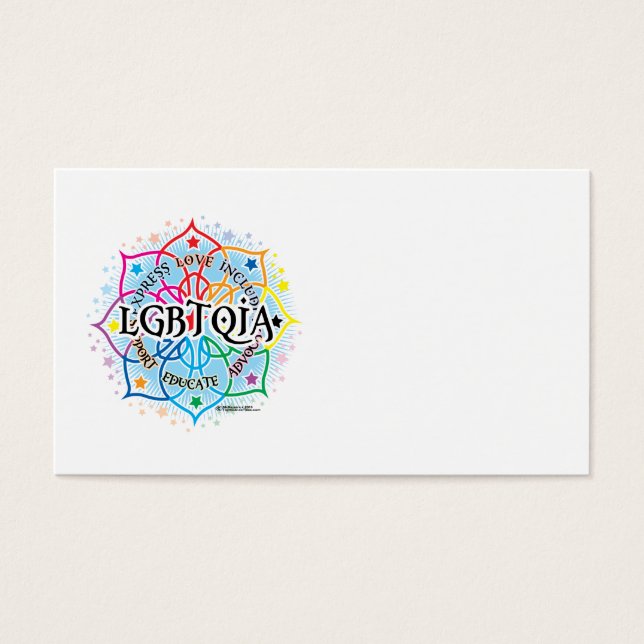 Cartes De Visite LGBTQIA Lotus (Devant)