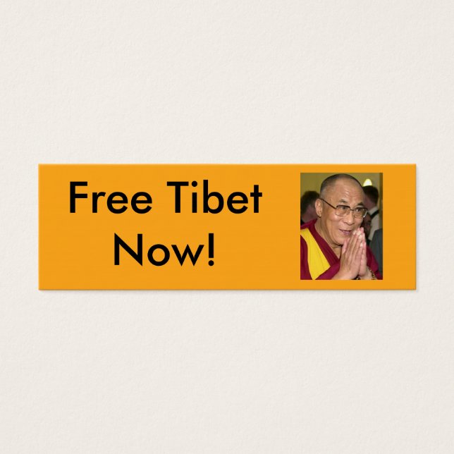 Cartes De Visite Libérez le Tibet maintenant ! (Devant)