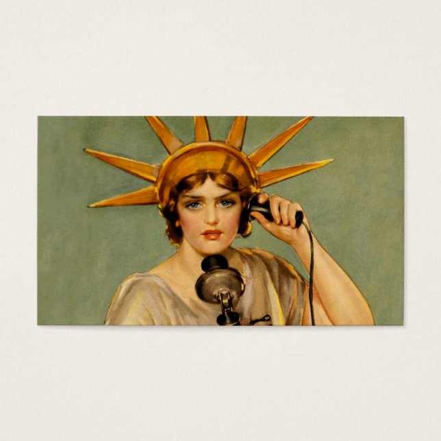 Cartes De Visite Liberty Girl "Call Me" (Devant)