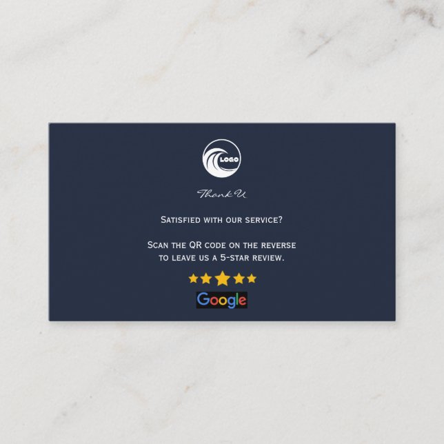 Cartes de visite Lien de code QR pour les avis Goo (Devant)