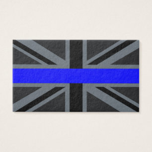 Cartes De Visite Ligne bleue mince Union Jack